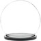 Plymor 5" x 6" Glass Display Dome Globe Cloche (Black Acrylic Base)